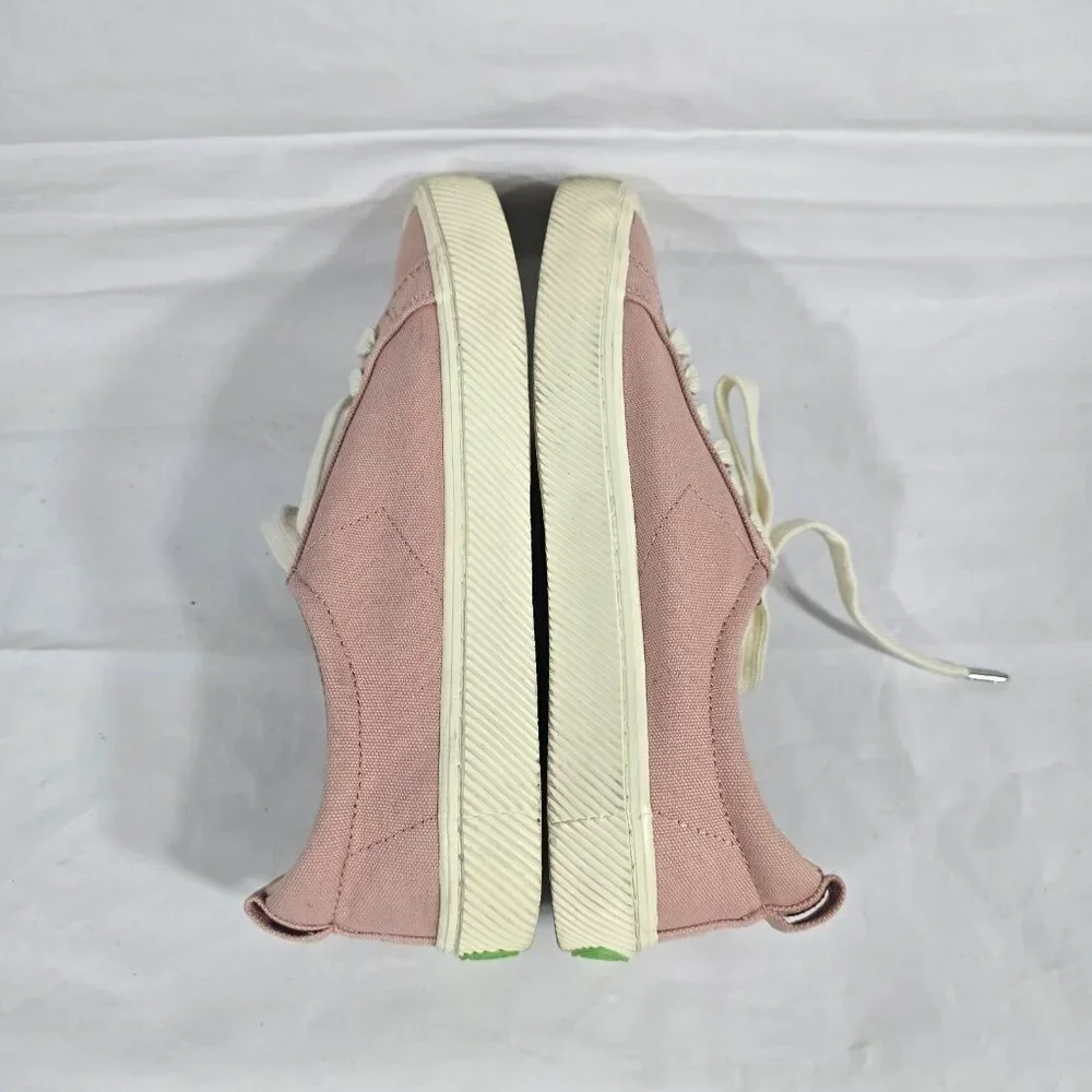 Cariuma Pink Canvas Sneakers Women Size 9.5 Lace Up Low Top Casual Eco Friendly